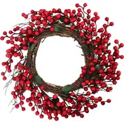 LVD Wreath Red Berries Large Decorative Sculpture Ornament Home/Lounge Decor