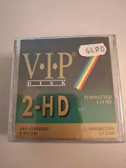 V.I.P 2-HD Diskettes 3.5" 1.44MB IBM Formatted Multi-Color - Box of 10 Sealed.