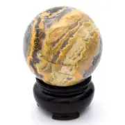 50mm Bumblebee Jasper 163g Natural Crystal Sphere Ball Gemstone Inc Stand