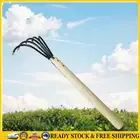 5-Claw Rake Garden Hand Rake Tool with Wooden Long Handle for Garden Tools .
