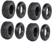 Set of 4 Go Kart ATV Tires - 2PCS 13x5.00-6 Front & 2PCS 4.10-6 Rear Tire with Inner Tubes for Scooters, ATVs, Quad Bikes, Lawn Mower,Mini Bike, Wheelbarrow, Snowblower and 4 Wheelers