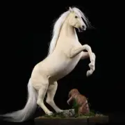 11.8" Simulation of Warm-blooded Horses Galloping Model Mounts Horse Ornaments