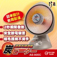 在飛比找momo購物網優惠-【巧福】12吋碳素纖維電暖器 AS-900C(MIT/炭素/