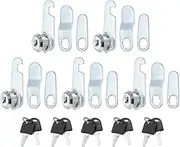 uxcell 5/8" Cam Lock with Keys, 5 Pack Zinc Alloy Keyed Different Cabinet Cam Lock Set RV Storage Lock for File Drawer Mailbox Toolbox, Silver Tone