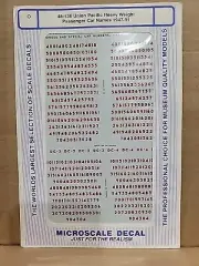 O Gauge Train Decals