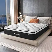 [AUDREAMY] 34cm Euro Top Mattress with 7 Zone Pocket Spring System Ergonomic 4D Design High Resilience Foam and Enhanced Edge Support Breathable Vacuum Packed 15 Years Warranty Medium Firm (Single)