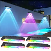 4Pcs Bright Solar Powered Door Fence Wall Lights LED Outdoor Garden Patio Lamp