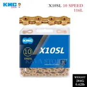KMC 10 Speed X10SL Gold Super Light 116 Links MTB Road Bike Chain + Quick Link