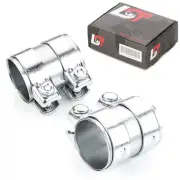 2x Exhaust Clamp Pipe Coupling Abgasanalge Ø 65 X 90 MM for Peugeot 508 I 2.2D (for: Peugeot)