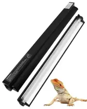 8W T5 HO UVB Reptile Light Fixture Kit Terrarium Hood Light with Reptile Ligh...