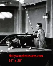 Charlie Chaplin~Fairbanks ~Shooting Pool~Billiards~#1~Poster~16" x 20" Photo
