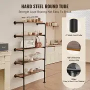 5 Tier Industrial Pipe Wall Shelf Set 2PCS Rustic Display Unit Home Decor