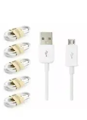 50x Micro USB White Data Sync Charging Cable for Mobiles Tablets Wholesale Bulk