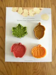 Set 4:Williams Sonoma Fall Pie Punches / Cookie Cutters-Apple,Acorn,Leaf,Pumpkin