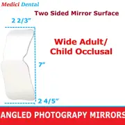 Dental Ortho Photo Mirror Wide Adult/ Child Occlusal Intraoral Angeled Two Sided