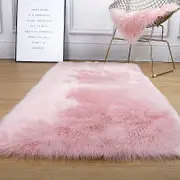 Carpet For Living Room 160x230 Modern Plush Soft Fluffy Bedroom Bedside Mats Bay Window Sofa Chair Pad White Gray Large Rugs light pink 180x80cm