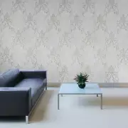 Ivory off white brass gold metallic Victorian damask Textured Wallpaper rolls 3D