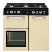 Beko 90cm Dual Fuel Freestanding Cooker - Cream