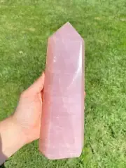 Rose Quartz Point Polished Crystal Tower Natural Rose Quartz from Madagascar #12