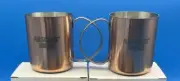 Set 2 Absolut Mule Vodka Copper Metal Cups Mugs 12 Oz Bar Drink