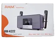 RHM K222 Karaoke Machine and Home Theater System with Wireless Microphones New