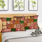 Christmas Patchwork Cushion Cover Ethnic Floral Pillow Cover Lumber Cushion Case