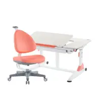 在飛比找新光三越 skm online優惠-【大將作】G6+XS 成長桌椅組-雪杉/珊瑚紅(BABO椅)