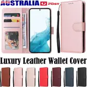For Samsung Galaxy S25 S24 Ultra Plus S22 S23 FE Wallet Case Leather Flip Cover