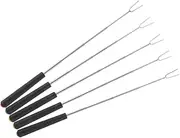 GAROZATION 5 Pcs Barbecue Fork Grill Skewers Shish Kebob Sticks Barbecue Utensil Hot Dog Sticks Marshmallow Sticks Fruit Sticks Marshmallow Roasting Sticks Meat Skewers Kabob Skewers Fork