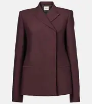 [Khaite] Khaite Silvannah wool and silk blazer AU 12 burgundy