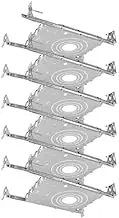 LABORATE LIGHTING Construction Mounting Plate, 2-3-4 Inch LED Shallow Recessed Lighting Plate(Pack of 6)