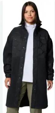 NEW Columbia Women's Cloud Point Long Fleece Black Jacket: Size SMALL