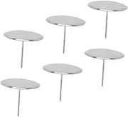Cabilock 6pcs Stainless Steel Pastry Nails for Cake Decorating Flower Nail Tools for Cupcake Roses Easy to Clean Reusable Baking Accessories