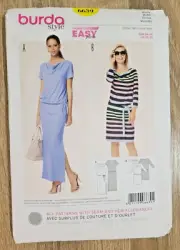 Burda Sewing Pattern 6639 Misses Super Easy Pullover Head Dress Sz 10-20