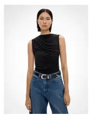 [Witchery] Jersey Drape Tank in Black