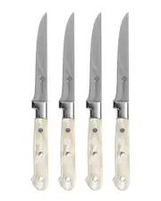 Au Nain Set of 4 Steak Knives with Pearlized Handles