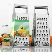 AU New Stainless Steel 4 Sided Cheese Grater Box Vegetable Food Slicer Shredder