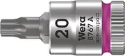Wera 003391 8767 A Torx Zyklop Bit Socket with Holding Function, 1/4 Inch Drive TX 20 x 28 mm