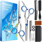 Hair Cutting Scissors Shears Kit, 6.7”Barber Shears, Professional Thinning Sh...