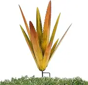 Agave Metal Plants - Agave Yard Decor, Metal Flower Garden Statue | Hand Painted Agave Garden Yard Statue, Outdoor Lawn Ornaments Yard for Home Yard Ornaments Garden Decor, 29x29x45cm