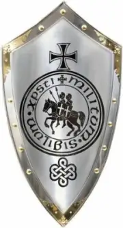 Medieval Knight Armor Templar Shield Steel Handcrafted Reenactment Armour SCA