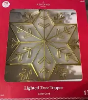 Lighted Tree Topper “SNOW FLAKE” By Ashland Christmas 13.4” Warm White Lights