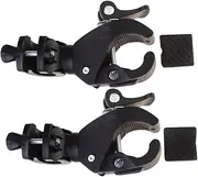 PAMINGONO 2pcs Plastic Bike Light Holder Bracket for Handlebar Flashlight Rotatable Headlight Rack for Mountain Road Bikes Easy to Install Lightweight Design for Outdoor Riding Black