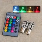 2pcs 1156 BA15S P21W 382 27SMD RGB LED Reverse Backup Brake DRL Light Lamp Bulbs