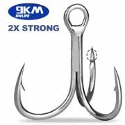 25Pcs 2X Strong High Carbon Steel Treble Hooks Fishing Triple Hooks Lure Hooks