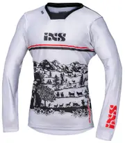 IXS Trigger 3.0 Motocross Jersey, black-white-red, Size L for Men Black White Red
