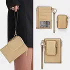 MIMCO Travel Slim Leather Gold Zip Wallet Wristlet + Coin Purse Key Ring
