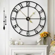 Mee 2ou Large Wall Clock For Living Room - 80CM Silent Non-Ticking Metal Wall Clocks Battery Operated, Vintage Decorative Modern Wall Clock For Bedroom, Kitchen, Office, Farmhouse Decor