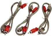 Conext Link Audio RCA Interconnect Cable Patch Male to Male OFC Spiral Braid (6FT, 3 Pack)