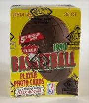 1990-1991 FLEER BASKETBALL UNOPENED WAX BOX BBCE WRAPPED POSSIBLE MICHAEL JORDAN